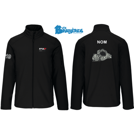 PACK VESTE SOFTSHELL AVEC PERSONNALISATION EN BRODERIE ( 3 COULEURS AUX CHOIX )